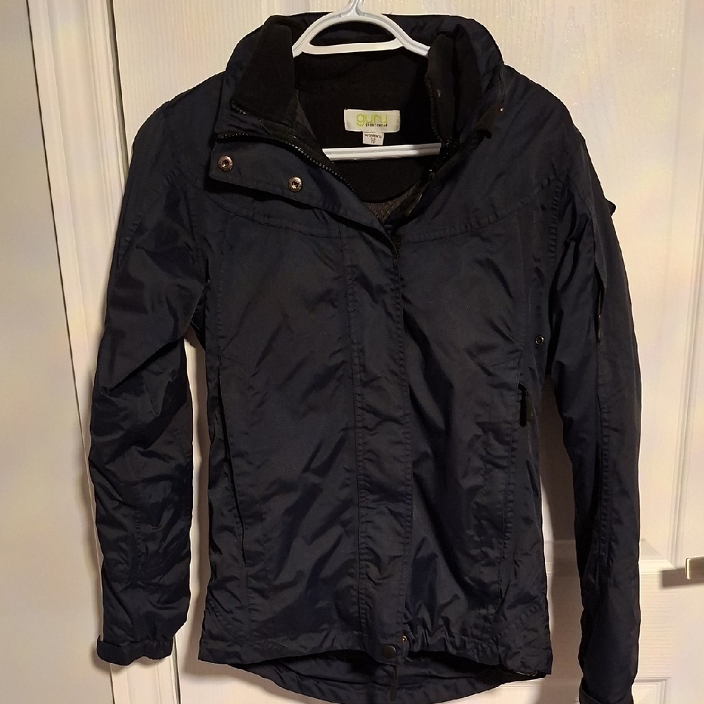Guru Women’s Navy Utility Jacket with Stand Collar‎ -